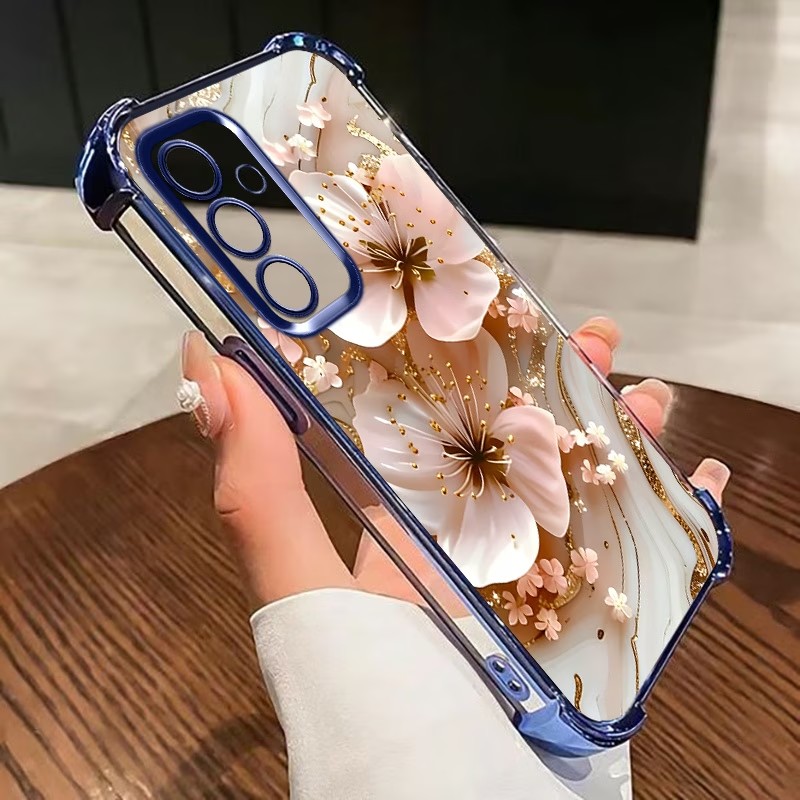Phone Case Clear - Capa de Telefone Transparente com Flores