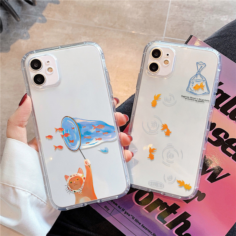 Phone Case Clear - Adorável peixes claro caso de telefone