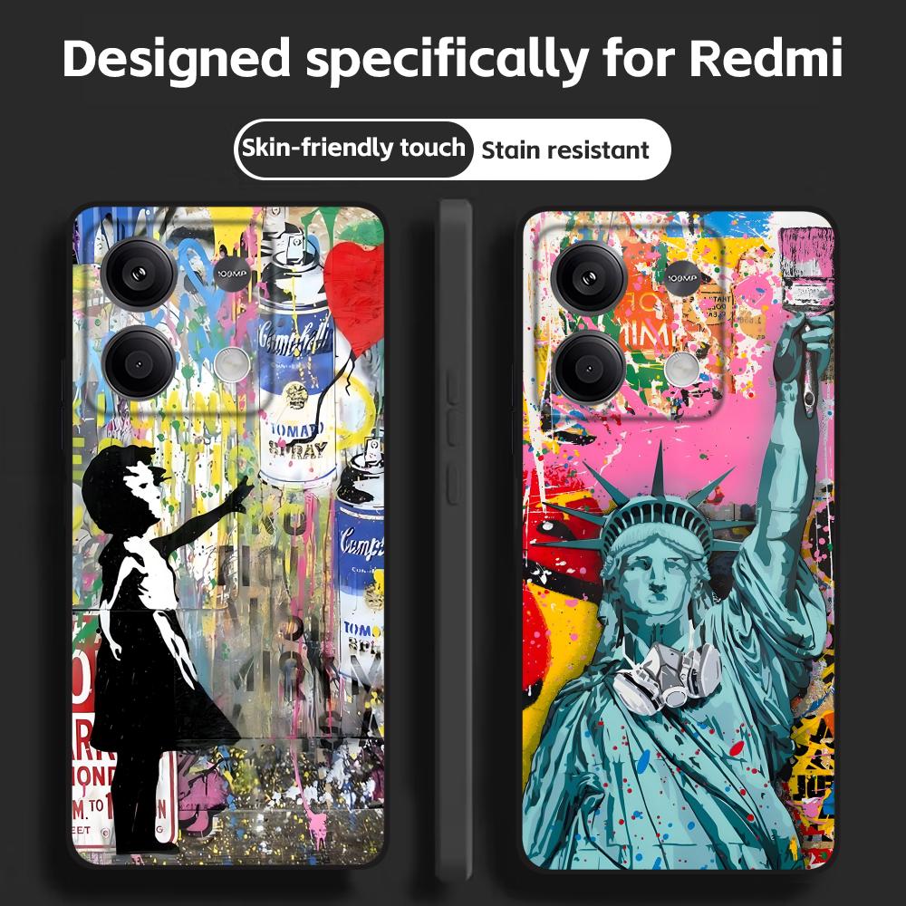 Banksy graffiti arte caso de t - X Phone Accessories avaliação e preço