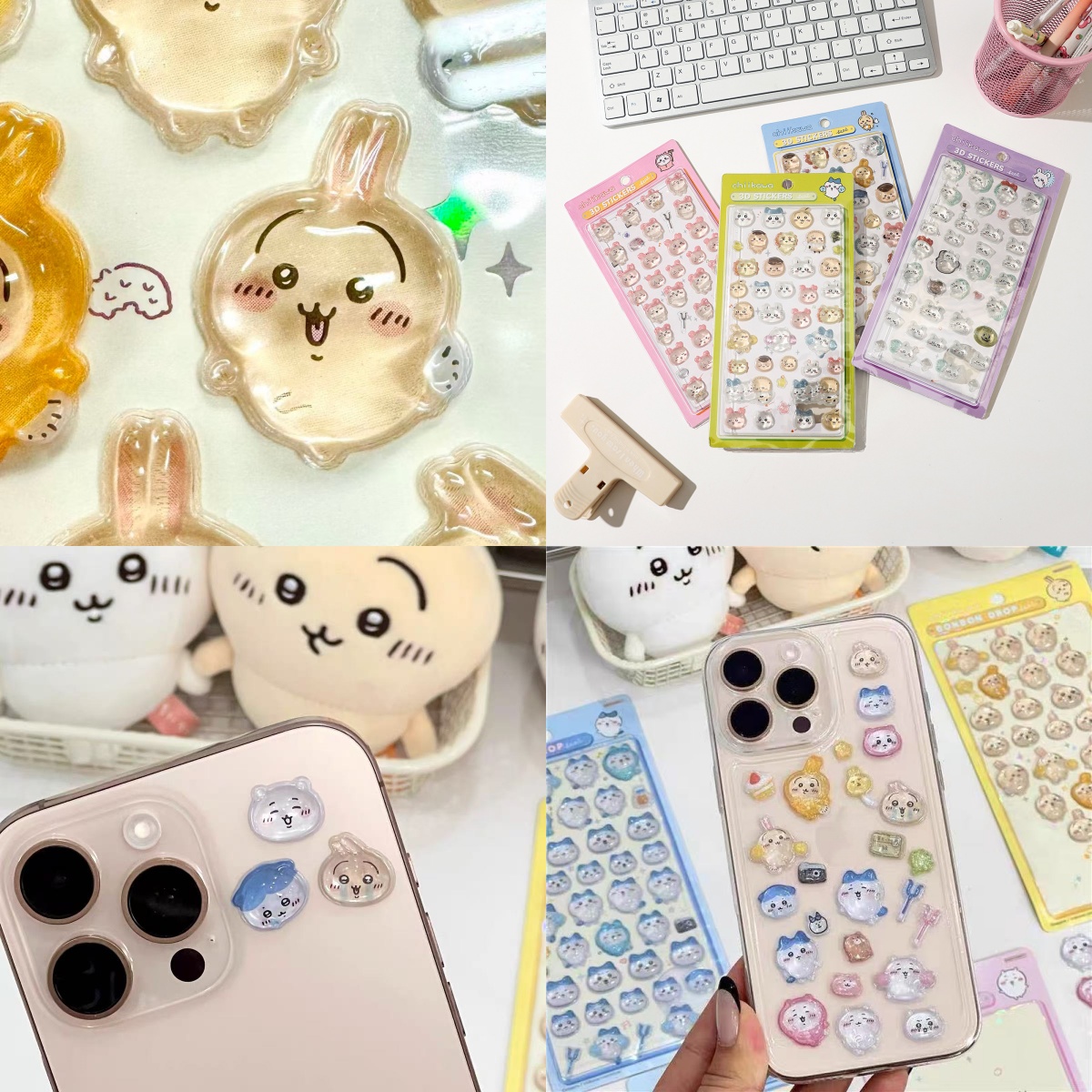 Adesivos 3D em Relevo Chiikawa - Phone Accessories Aesthetic avaliação e preço