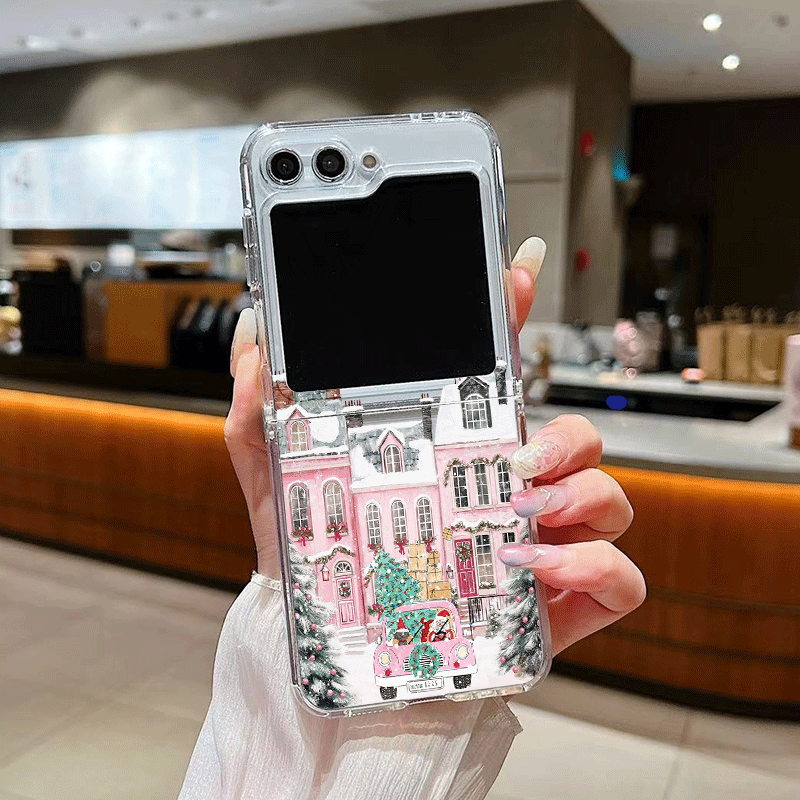 Edifício rural cenário de neve - Phone Case Clear avaliação e preço